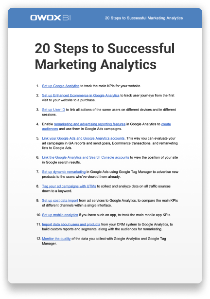 20 Steps to Successful Marketing Analytics