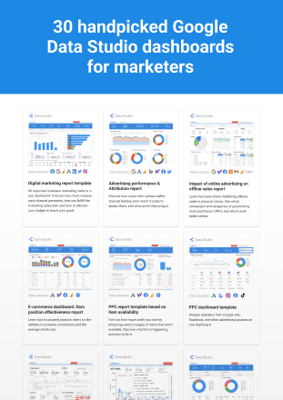 Top 30 handpicked Google Data Studio dashboards for marketers