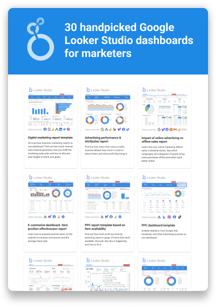 Top 30 handpicked Google Data Studio dashboards for marketers