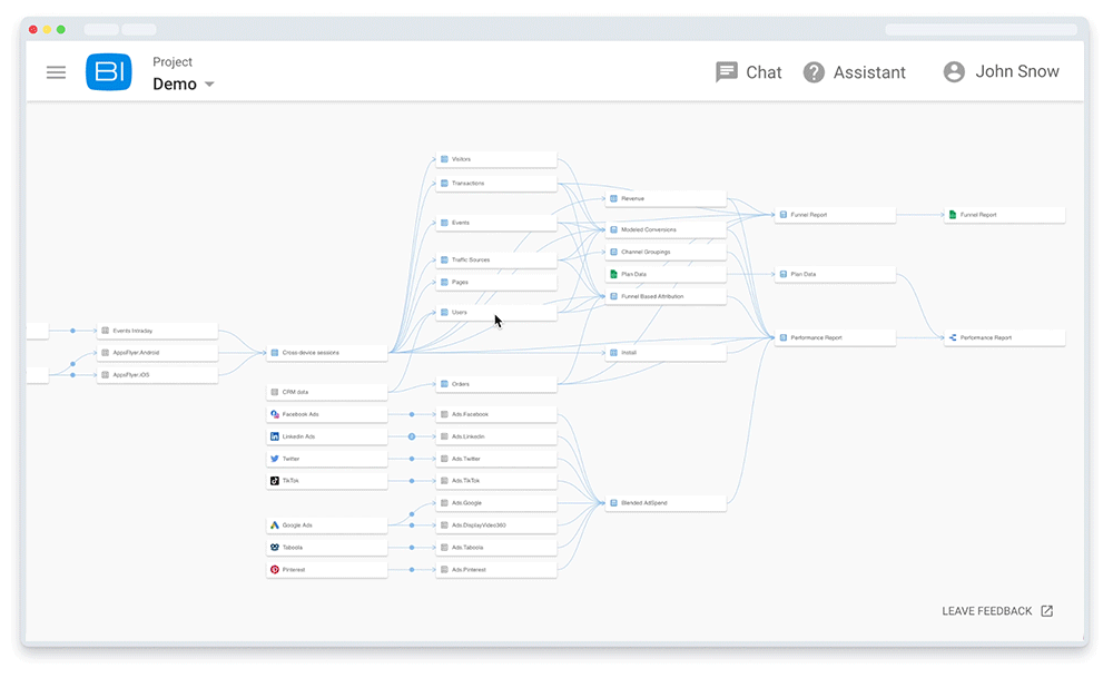 Blend data with easy-to use transformations