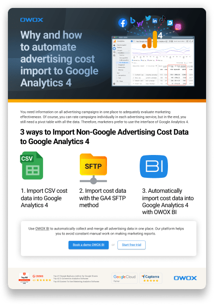 Import Non-Google Advertising Cost Data to Google Analytics 4