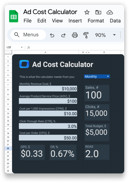 Ad Cost Calculator
