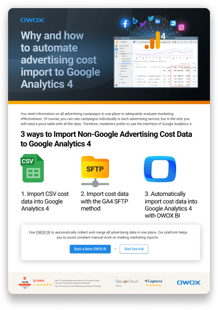 Import Non-Google Advertising Cost Data to Google Analytics 4