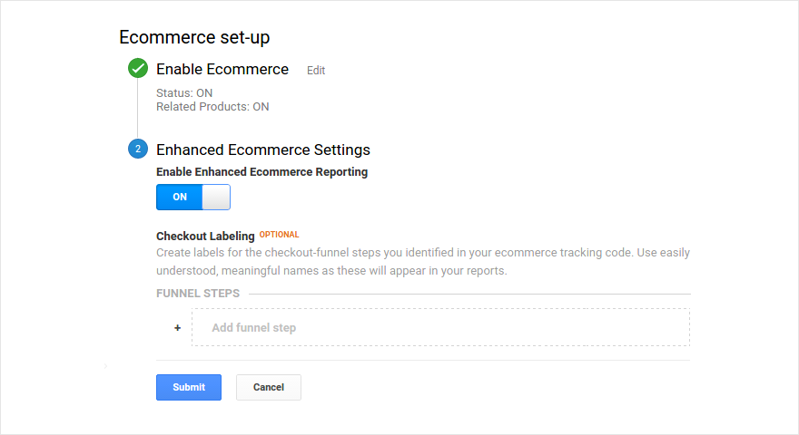 'Ecommerce set-up'