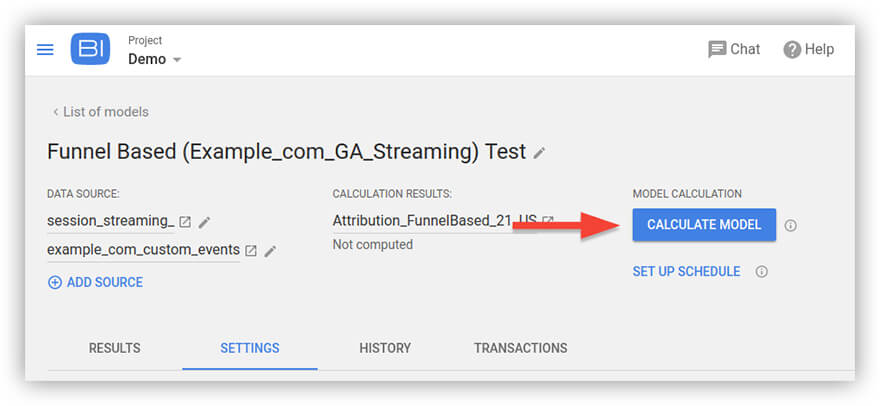 calculate attribution model