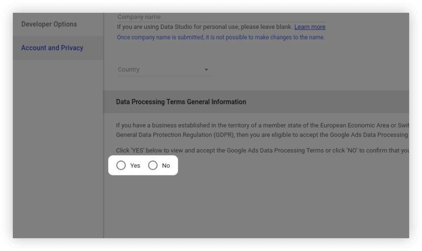 Data Processing Terms General Information