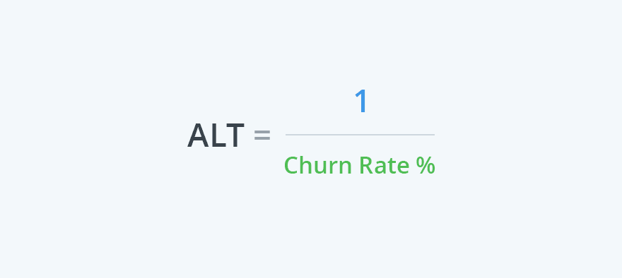 average lifespan of a customer formula