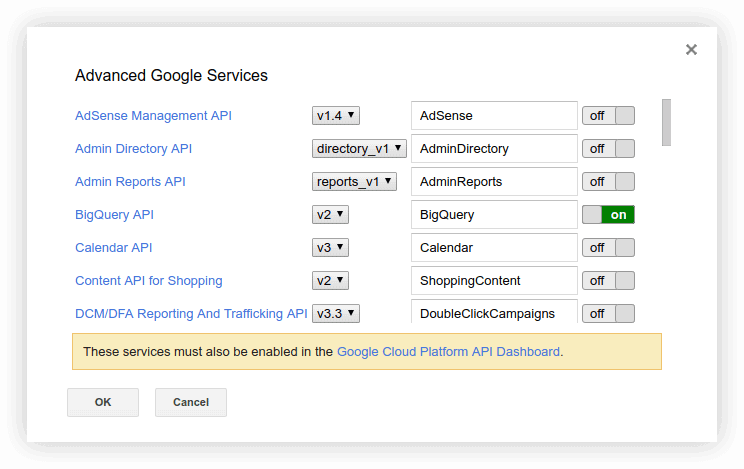 Apps Script connection to Google Sheets