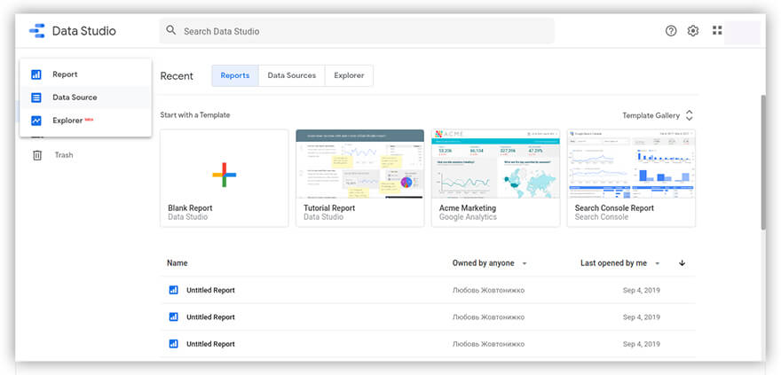 selecting data source