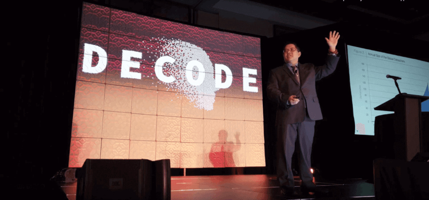 Christopher Penn on the stage of Decode