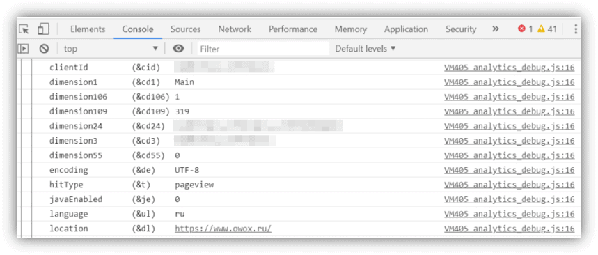 Google Analytics Debugger