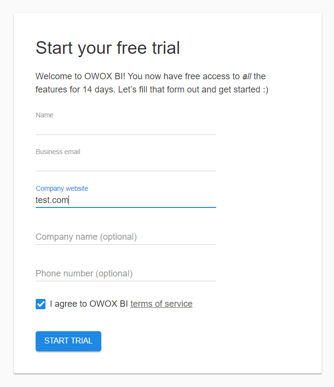 start trial