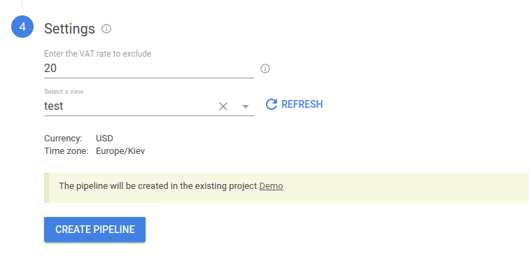 create a pipeline