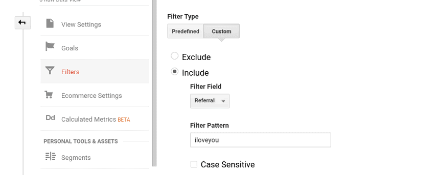 View settings