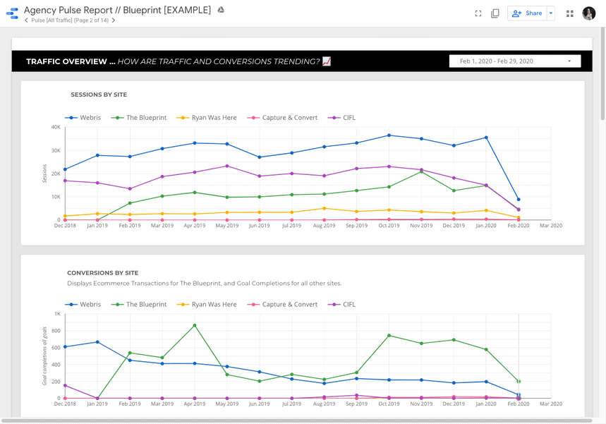 Example of the Agency Pulse Report by Blueprint