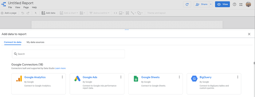 google trends data connector google data studio