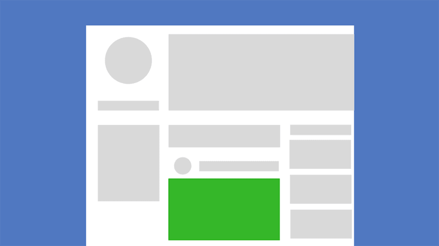 blank facebook news feed template