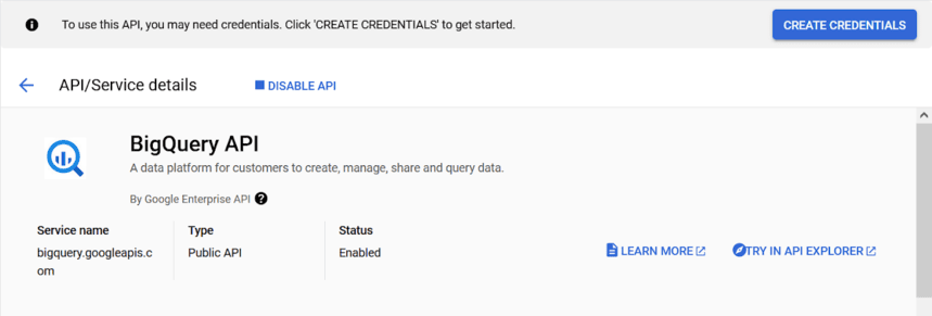 Create credentials