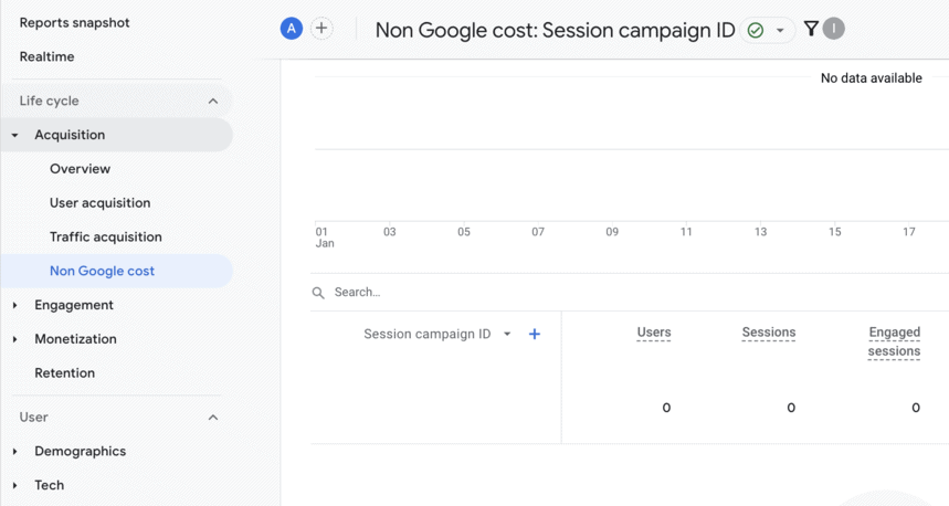 Session campaign ID in Google Analytics 4