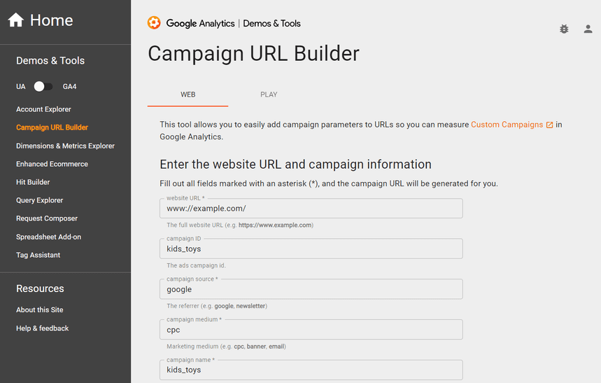 Campaign URL Builder