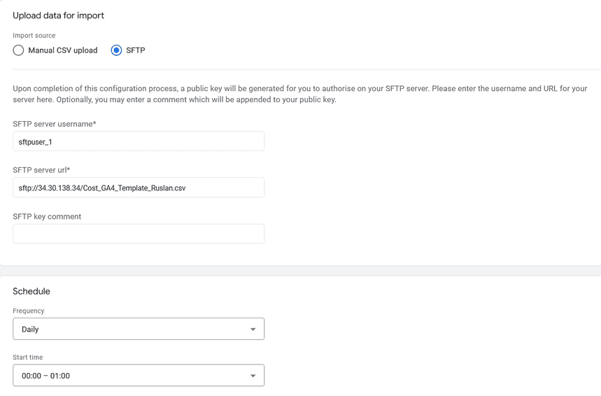 Admin panel → Property → Data Import