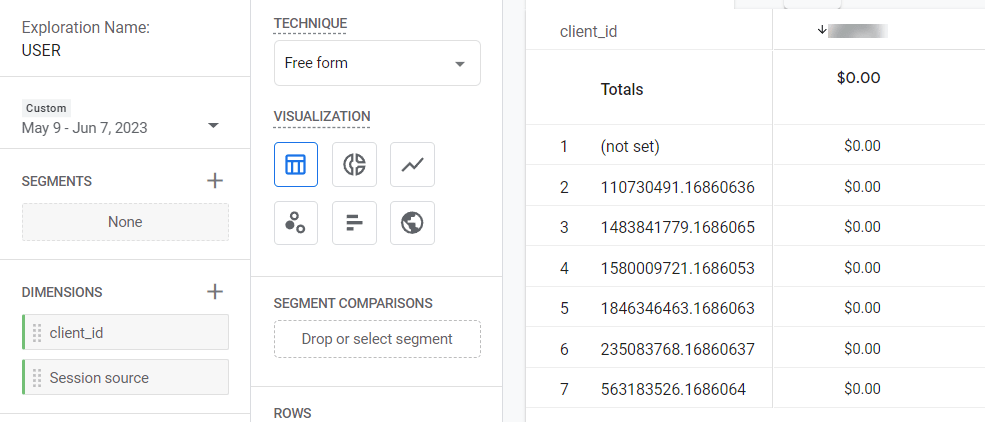 Client Id values