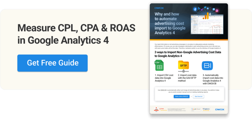 Measure CPL, CPA & ROAS in Google Analytics 4
