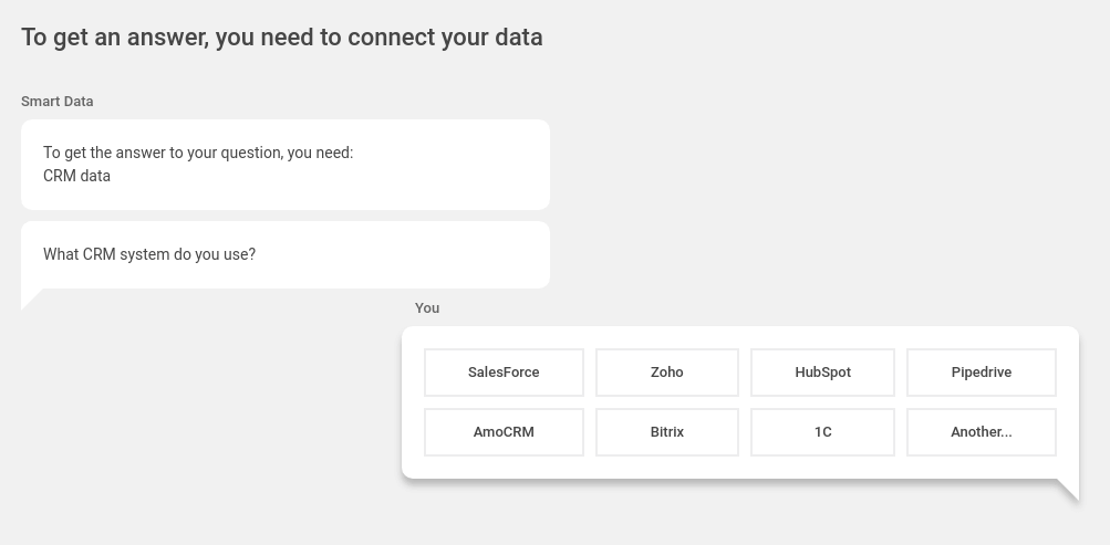 OWOX BI Smart Data dialog