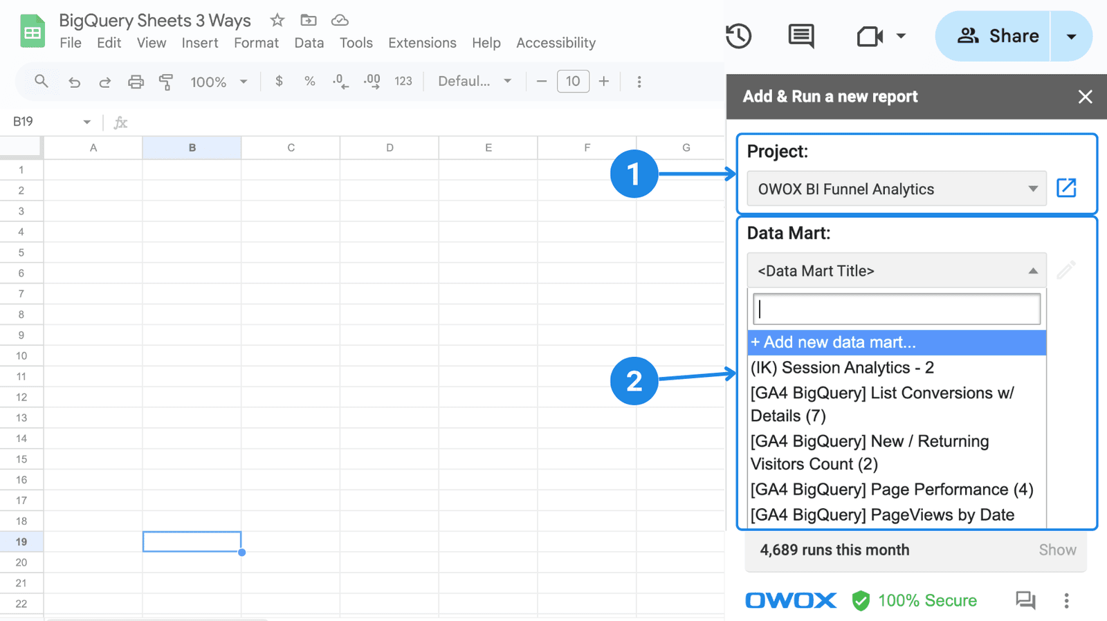 Create new SQL query