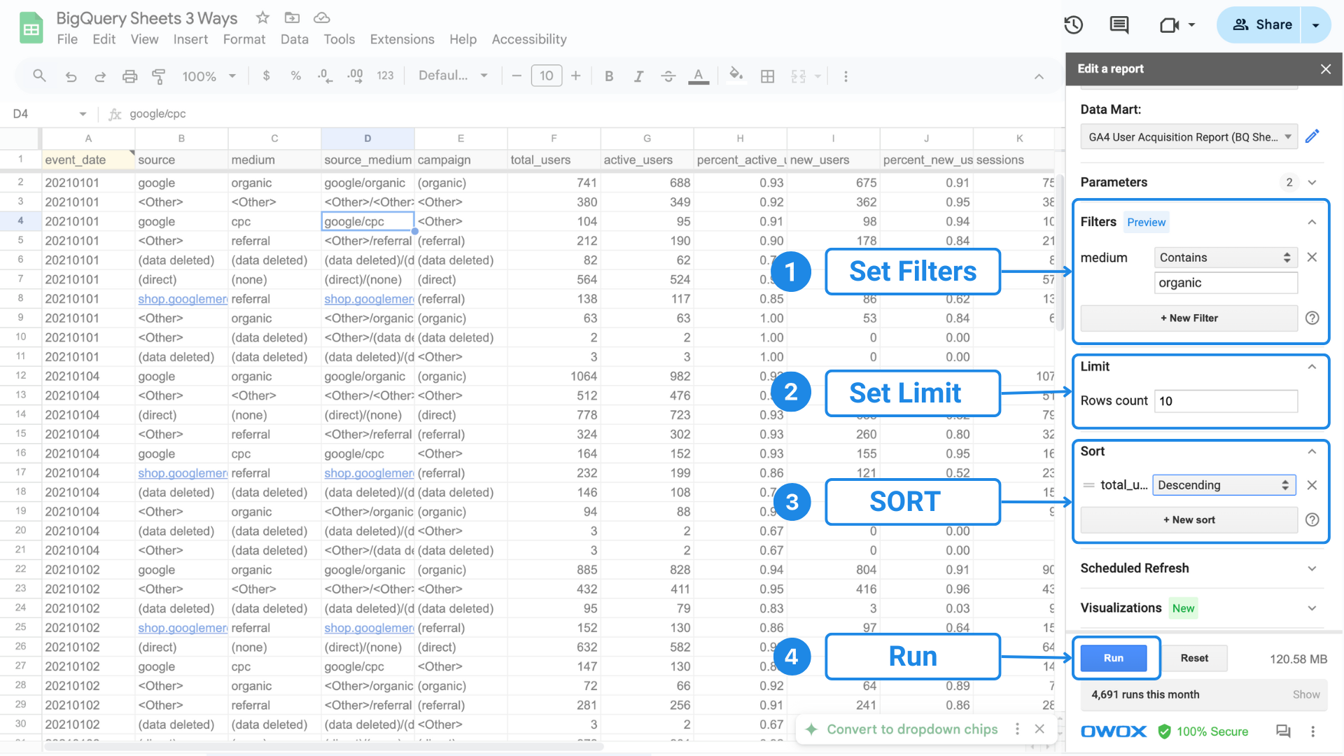 How to Filter & Sort data without SQL