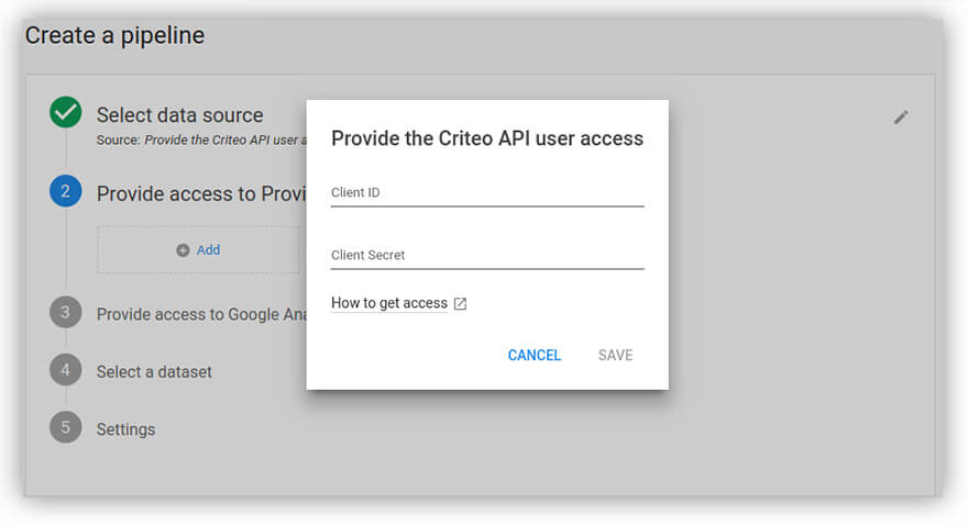 a new user access API